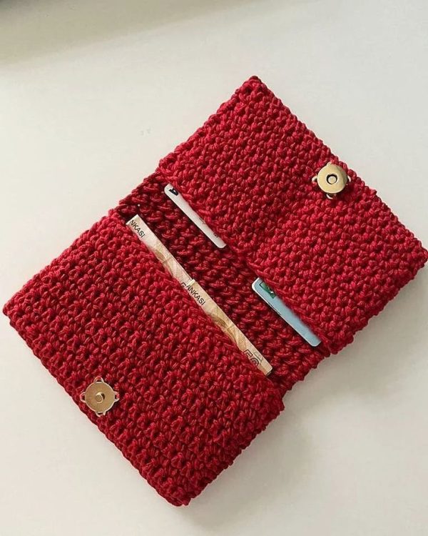 Crochet Monedero Rojo